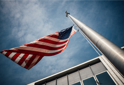 ground-up photo of flagpole