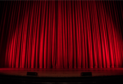 Red velvet curtain