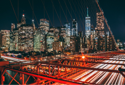 Photo of an illuminated NYC