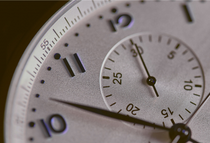 Close-up photo of a timepiece