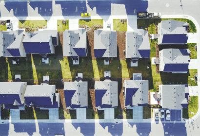 aerial photo of a suburb