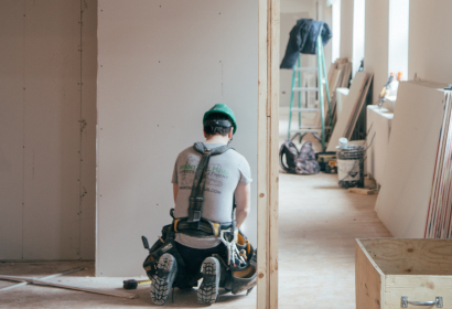 Photo of an indoor construction site