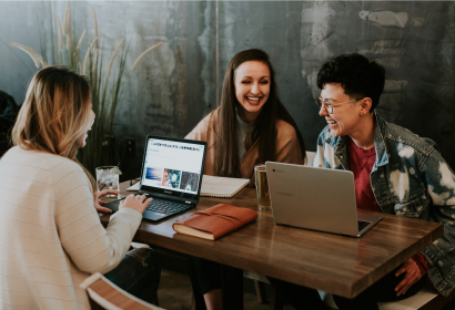 image of laughing coworkers