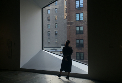 image of a woman in a art gallery