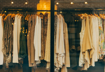 image of clothing in a shop window