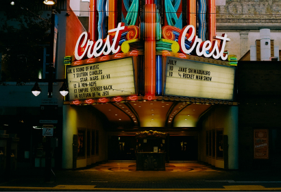 movie theater billboard